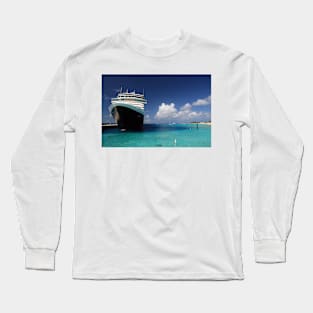 Eurodam moored in Grand Turk Long Sleeve T-Shirt